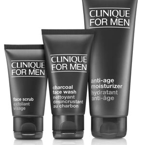 Clinique For Men 3 Piece Boxed Cleanse, Exfoliate, Hydrate. Perfect Gift